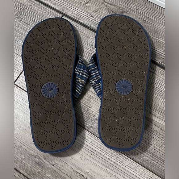 UGG Braven Diego Flip Flops Cork Casual Woven Vacation Beach Resort Wear - Picture 5 of 6